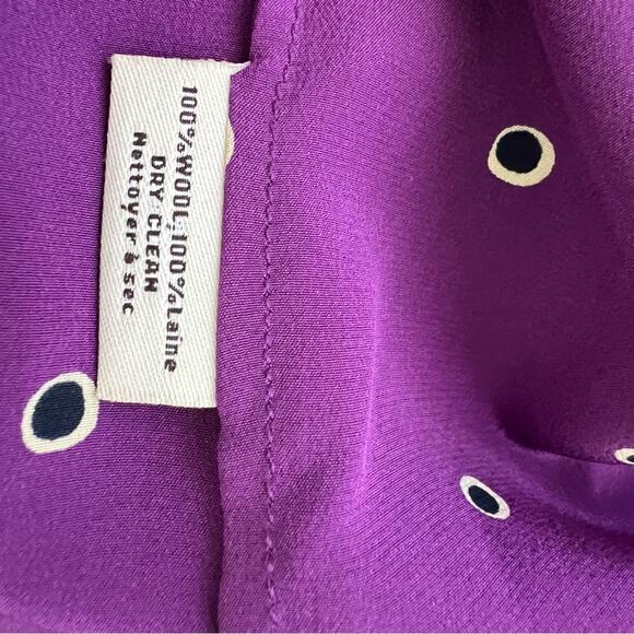 TUCKER NYC Purple Black Dot Tunic Dress Size Large - Picture 12 of 13